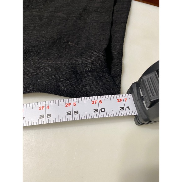 Eileen Fisher Womens Luxe Trouser Pant M NWT Black Linen Cotton Straight Minimal - Picture 12 of 14